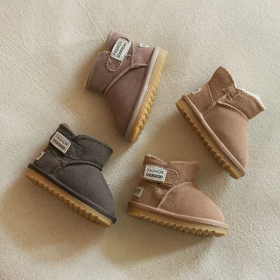 Winterwarmte Kinderboots | Gevoerde Schoenen met Grip en Klittenband